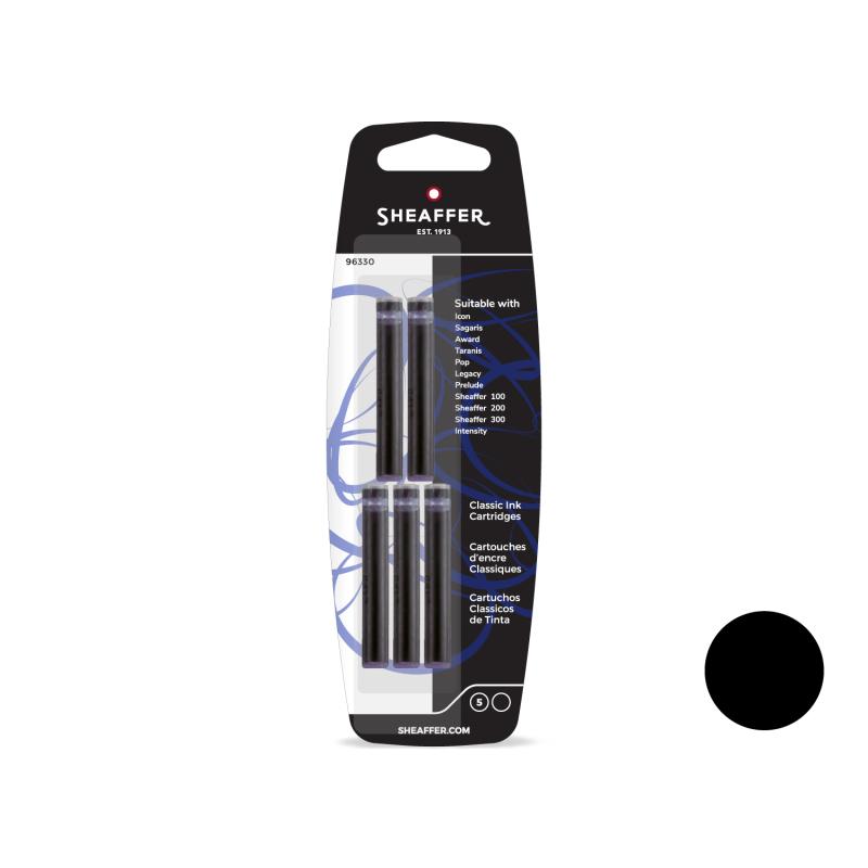 Sheaffer Classic Ink Cartridge (Pack Of 5) Black