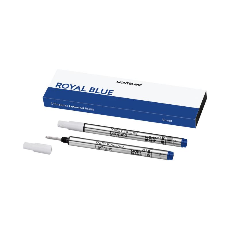 Montblanc 128251 LeGrand Fineliner Refill Broad (Pack Of 2) - Royal Blue