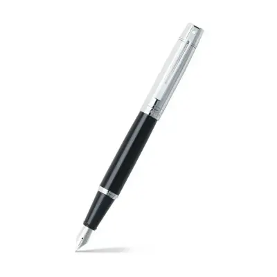 Sheaffer Gift Set 300 9314 Fountain Pen (M) and Ballpoint Pen Glossy Black Barrel Chrome Cap and Chrome Trims - Set of 2 Pens