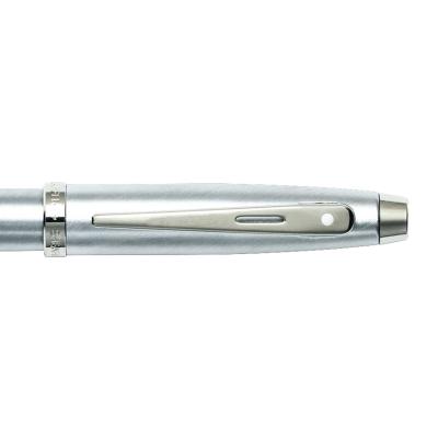 Sheaffer Gift Set 100 9306 Fountain Pen (M) and Rollerball Pen Brushed Chrome with Chrome Trims - Set of 2 Pens