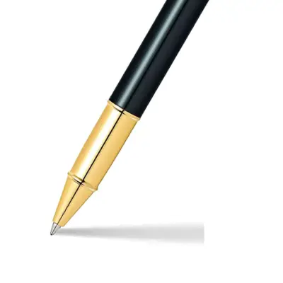 Sheaffer Gift Set 100 9322 Ballpoint Pen and Rollerball Pen Glossy Black with Gold Trims - Set of 2 Pens