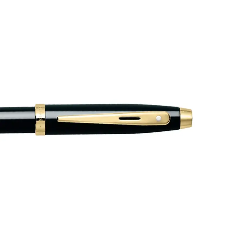Sheaffer Gift Set 100 9322 Ballpoint Pen and Rollerball Pen Glossy Black with Gold Trims - Set of 2 Pens