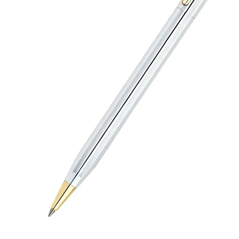 Cross 3302 Classic Century Medalist Ballpoint Pen Chrome With Gold Trims