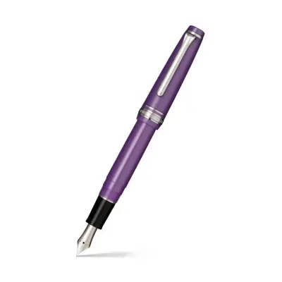 Sailor Professional Gear Slim "Sapporo" Fountain Pen ( 14K Broad ) - Purple With Rhodium Trims