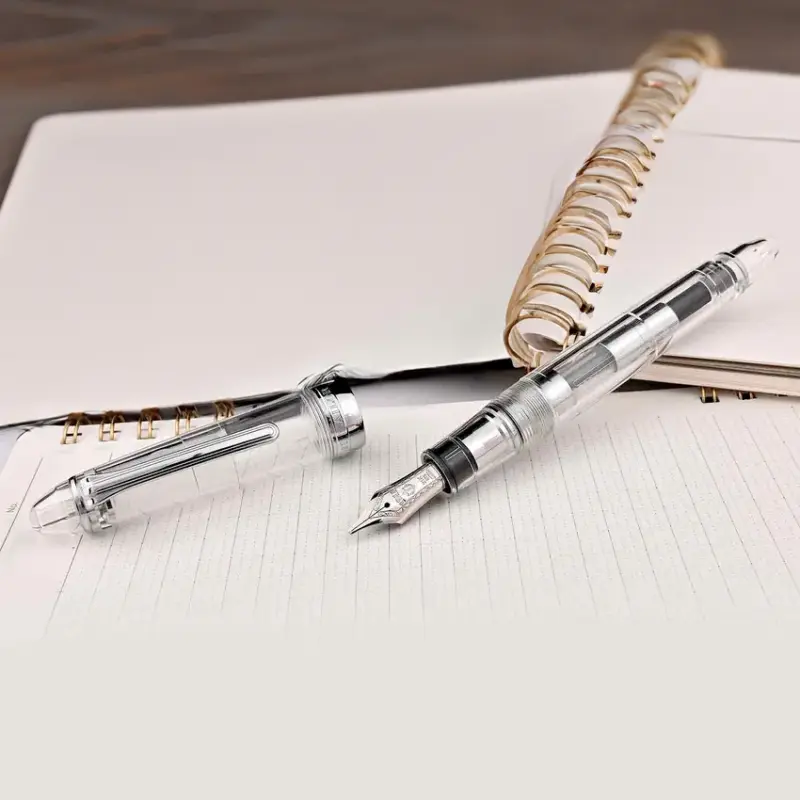 Sailor 1911 Large Fountain Pen (21K Medium) Demonstrator with Silver Trims