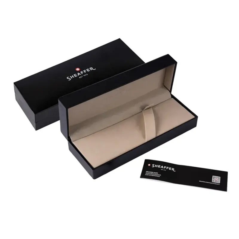 Sheaffer 100 9313 Ballpoint Pen Black And Brushed Chrome With Chrome Plated Trim