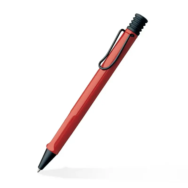 Lamy Safari 216 Ballpoint Pen Red With Chrome Plated Clip