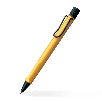 Lamy Safari 218 Ballpoint Pen Yellow With Chrome Plated Clip