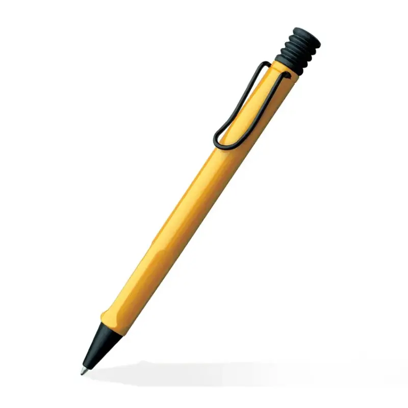 Lamy Safari 218 Ballpoint Pen Yellow With Chrome Plated Clip