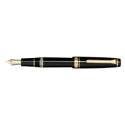 Sailor Professional Gear Realo Fountain Pen (21K Medium) Black with Gold Trims
