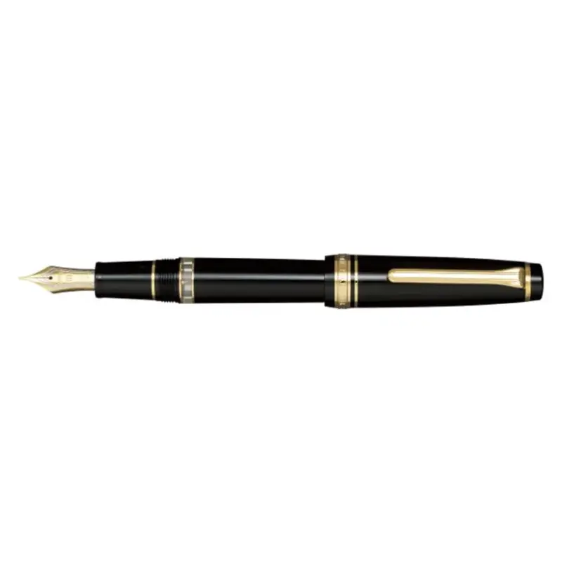 Sailor Professional Gear Realo Fountain Pen (21K Medium) Black with Gold Trims