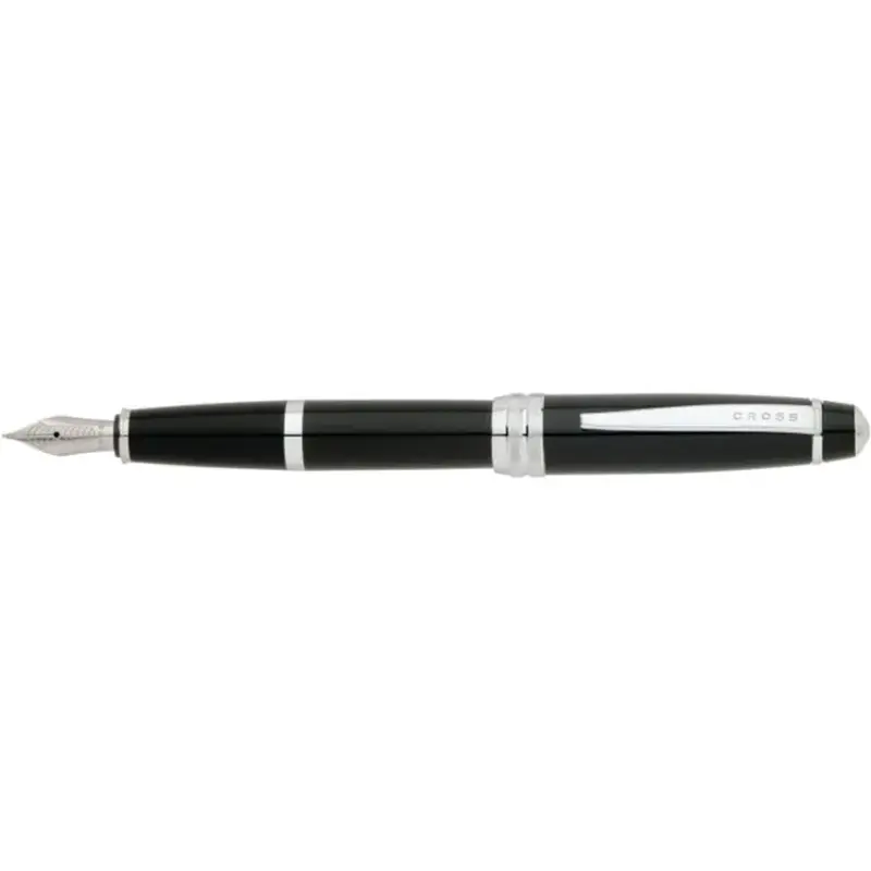 Cross AT0456-7MS Bailey Fountain Pen Medium Black with Chrome Trims