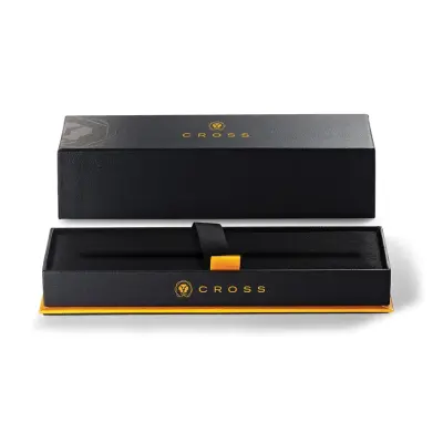 Cross AT0456-7MS Bailey Fountain Pen Medium Black with Chrome Trims