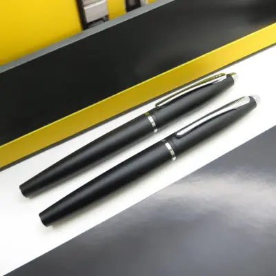 Cross AT0115-14 Calais Rollerball Pen Matte Black with Chrome Trims
