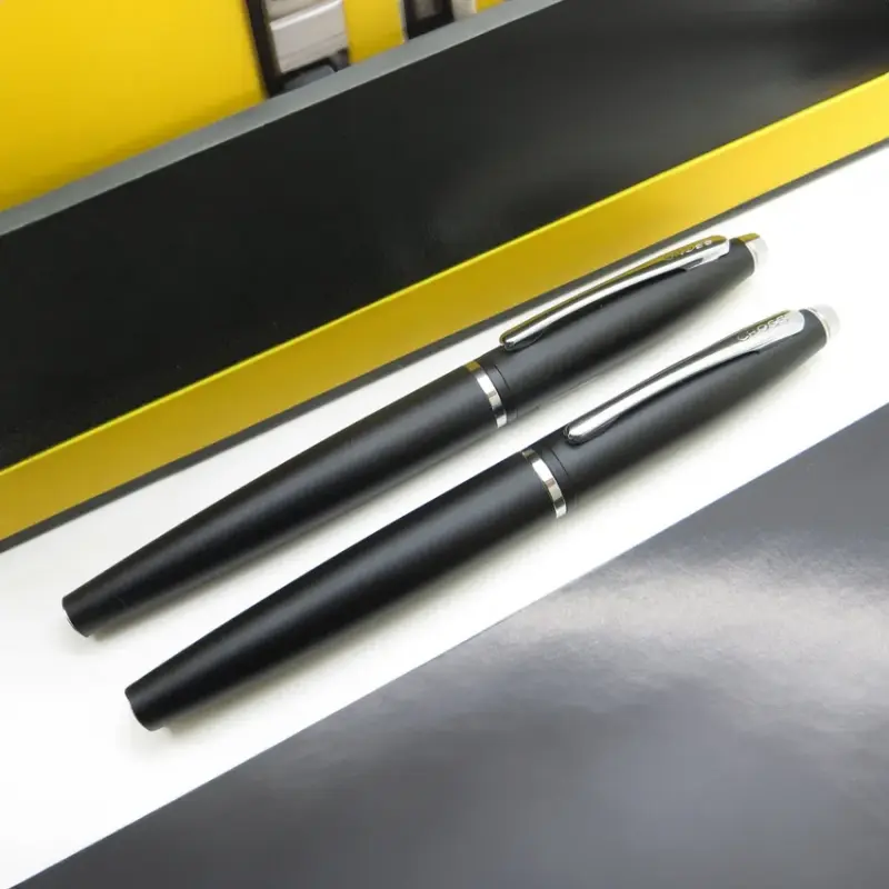 Cross AT0115-14 Calais Rollerball Pen Matte Black with Chrome Trims