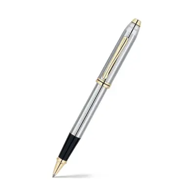 Cross 505 Townsend Medalist Rollerball Pen Chrome With Gold Trims
