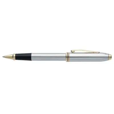 Cross 505 Townsend Medalist Rollerball Pen Chrome With Gold Trims