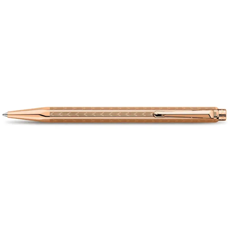 Caran d'Ache Ecridor Chevron Gilded Ballpoint Pen Gold