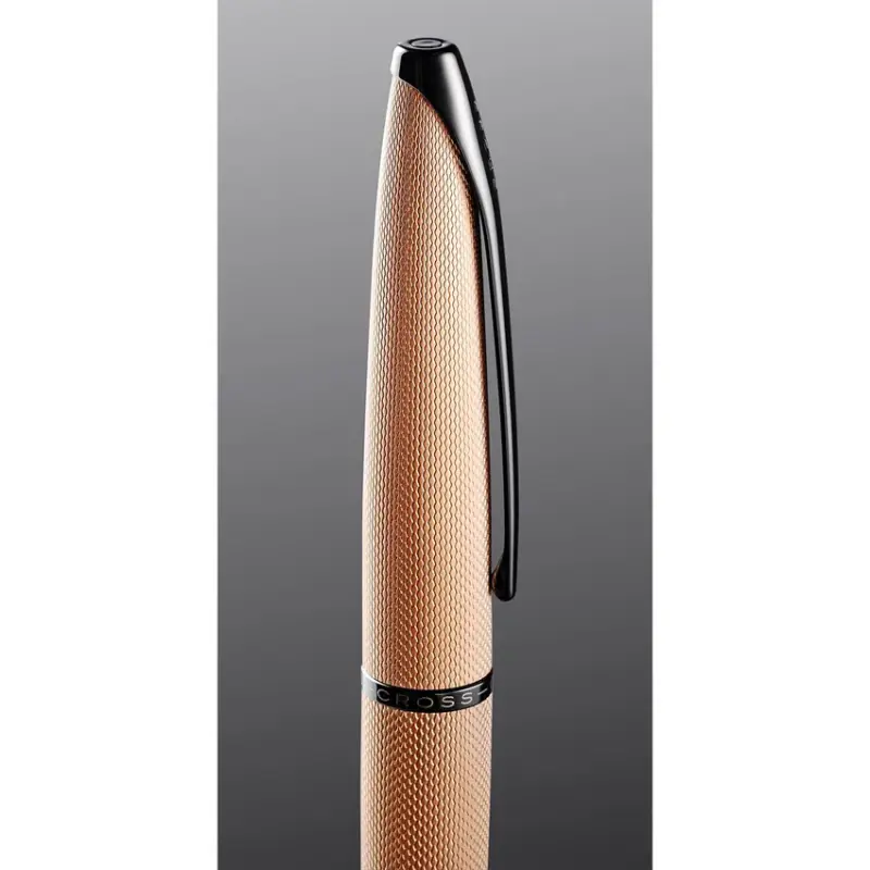 Cross 885-42 ATX Rollerball Pen Brushed Rose Gold With Black Trims