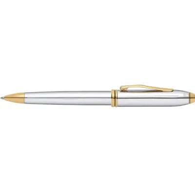 Cross 502TW Townsend Medalist Ballpoint Pen Chrome with Gold Trims