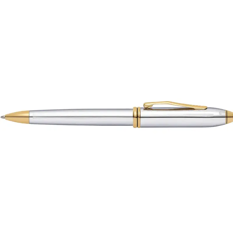 Cross 502TW Townsend Medalist Ballpoint Pen Chrome with Gold Trims