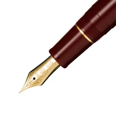 Sailor 1911 Large Fountain Pen (21K Medium) - Maroon with Gold Trims