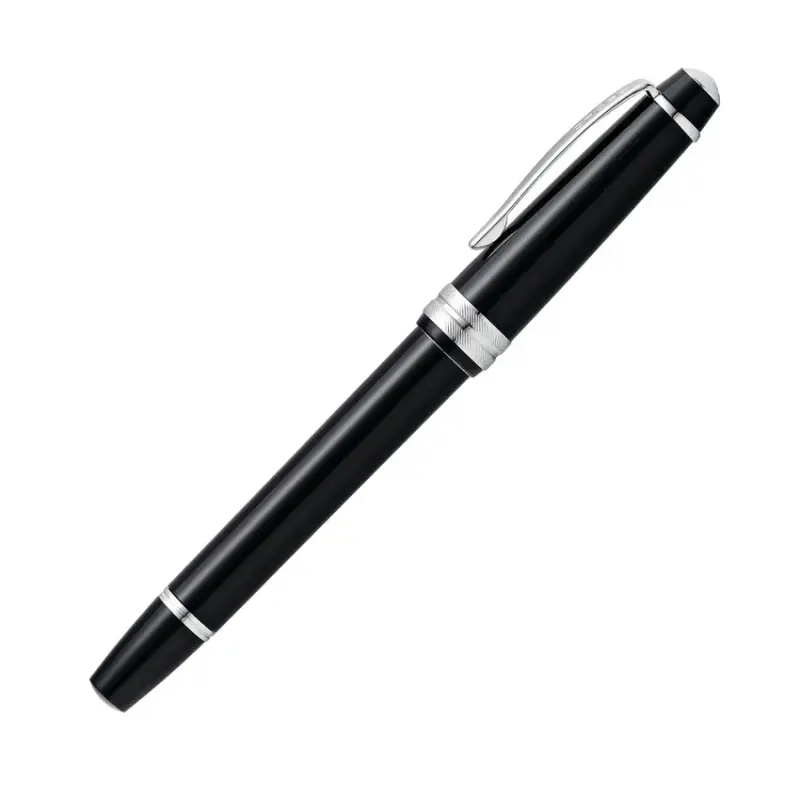 Cross AT0746-1MS Bailey Light Fountain Pen Medium Black with Chrome Trims