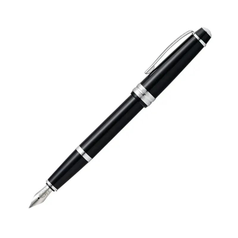 Cross AT0746-1MS Bailey Light Fountain Pen Medium Black with Chrome Trims