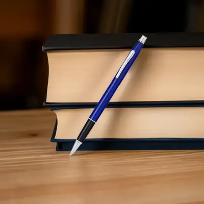 Cross AT0085-112 Classic Century Rollerball Pen Translucent Blue with Chrome Trims