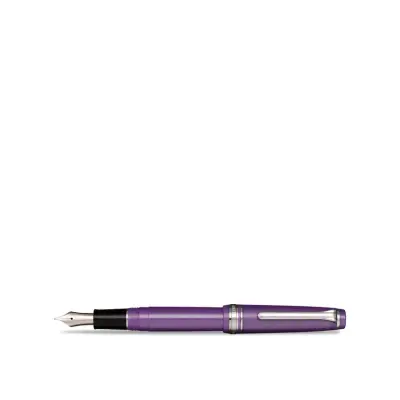 Sailor Professional Gear Slim Fountain Pen (14K Medium) Purple with Rhodium-plated Trims