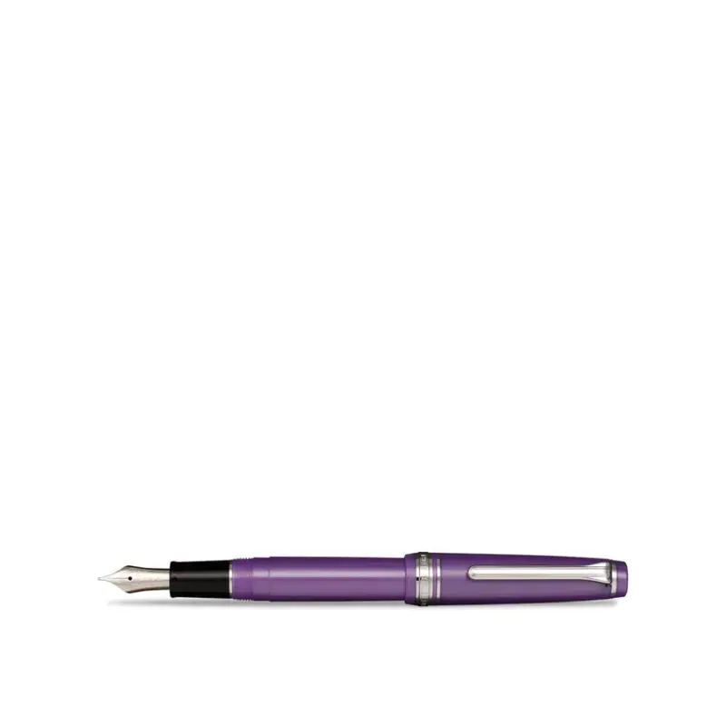 Sailor Professional Gear Slim Fountain Pen (14K Medium) Purple with Rhodium-plated Trims