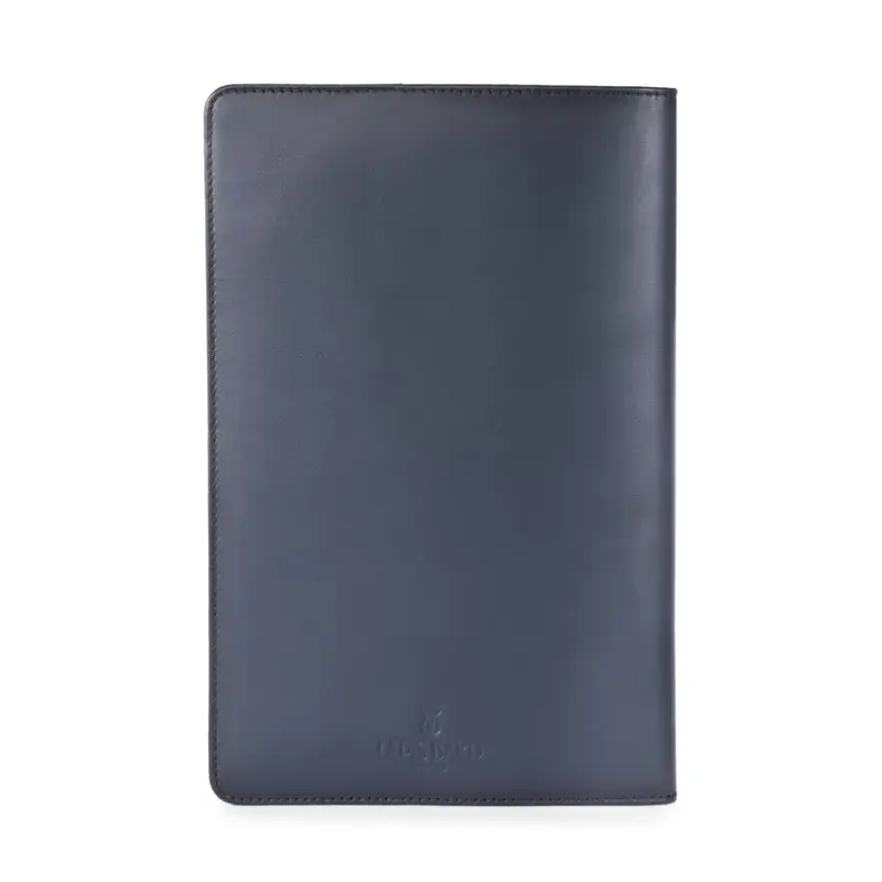 Lapis Bard Ducorium A5-Size Leather Notebook Jacket - Navy Blue