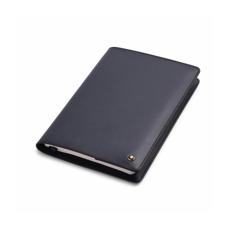 Lapis Bard Ducorium A5-Size Leather Notebook Jacket - Navy Blue