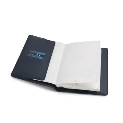 Lapis Bard Ducorium A5-Size Leather Notebook Jacket - Navy Blue