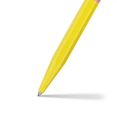 Caran d'Ache 849 Bille Paul Smith Ballpoint Pen - Chartreuse Yellow And Rose Pink