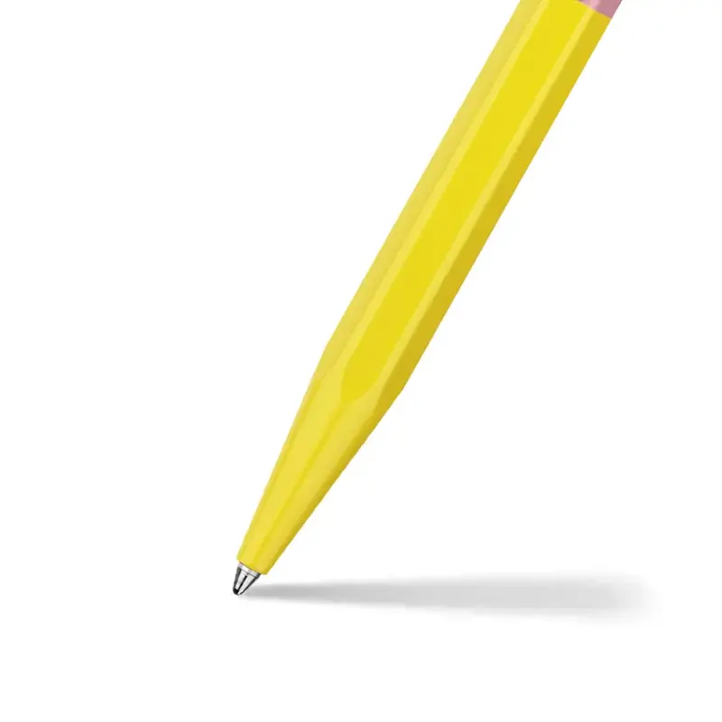 Caran d'Ache 849 Bille Paul Smith Ballpoint Pen - Chartreuse Yellow And Rose Pink