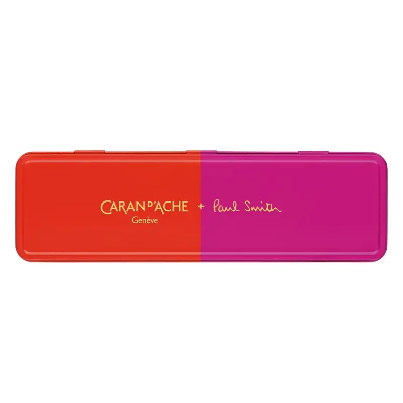 Caran d'Ache 849 Bille Paul Smith Ballpoint Pen - Warm Red And Melrose Pink