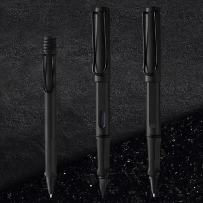 Lamy Safari 317 Rollerball Pen Matte Black With Black Plated Clip