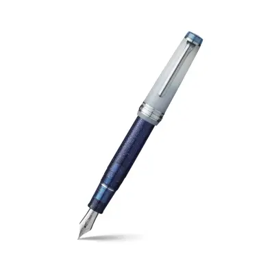 Sailor Professional Gear Slim Sunlight from the Ocean Floor 'Umizoko kara Taiyo' Fountain Pen (14K Broad) - Blue With Rhodium-Plated Trims
