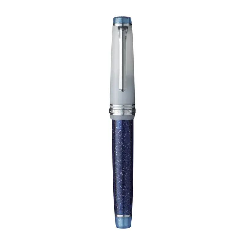 Sailor Professional Gear Slim Sunlight from the Ocean Floor 'Umizoko kara Taiyo' Fountain Pen (14K Broad) - Blue With Rhodium-Plated Trims
