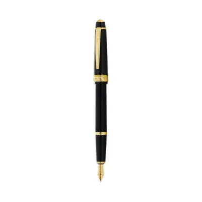 Cross Bailey Light Black Resin Fountain Pen with Gold Trims - Fine