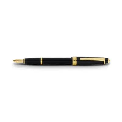 Cross Bailey Light Black Resin Fountain Pen with Gold Trims - Fine