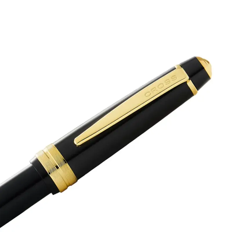 Cross Bailey Light Black Resin Fountain Pen with Gold Trims - Fine