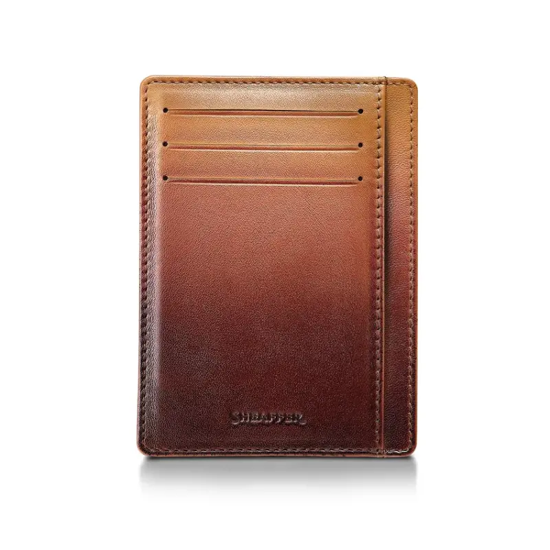 Sheaffer Gift Set VFM 9428 Coffee Edition Ballpoint Pen with Regal Brown PVD Trims and Credit Card Holder - Matt Brown