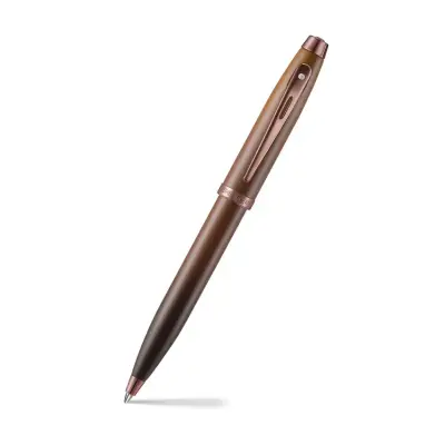 Sheaffer Gift Set 100 9374 Coffee Edition Ballpoint Pen with Regal Brown PVD Trims and Credit Card Holder - Matt Brown
