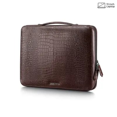 13-Inch Croc-Textured Laptop Sleeve