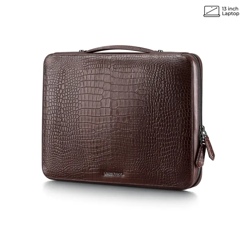 13-Inch Croc-Textured Laptop Sleeve