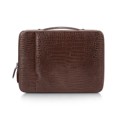 13-Inch Croc-Textured Laptop Sleeve
