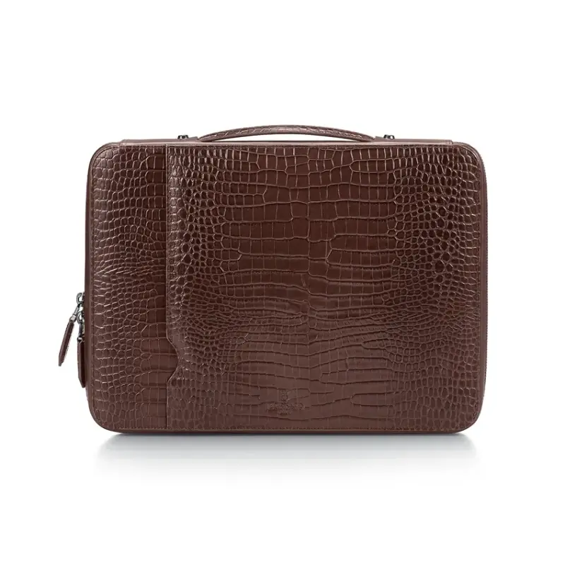13-Inch Croc-Textured Laptop Sleeve