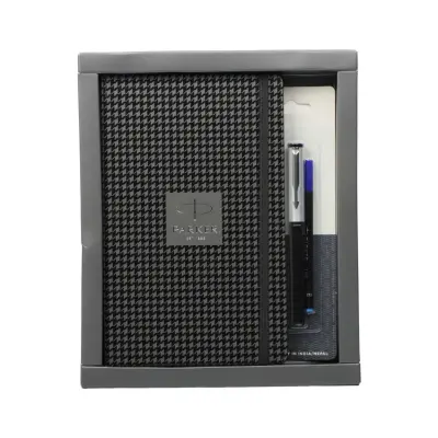 Parker Giftset Beta Premium Coated Clip Rollerball Pen & Notebook